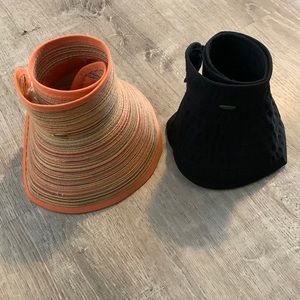 2 Scala roll up visor hats